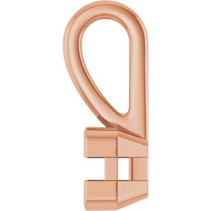 14K Rose Gold 3x3 mm Square Charm/Pendant Mounting – image 6