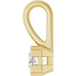 10K Yellow Gold 3x3 mm Square Charm/Pendant Mounting – image 5