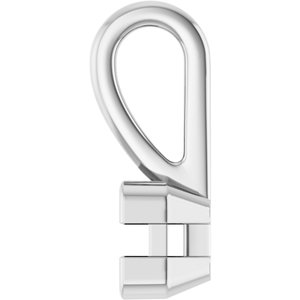 14K White Gold 3x3 mm Square Charm/Pendant Mounting – image 6