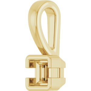 10K Yellow Gold 3x3 mm Square Charm/Pendant Mounting – image 4