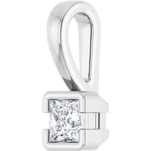 Platinum 3x3 mm Square Charm/Pendant Mounting – image 3
