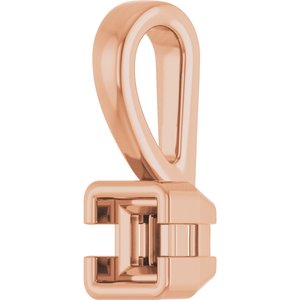 14K Rose Gold 3x3 mm Square Charm/Pendant Mounting – image 4