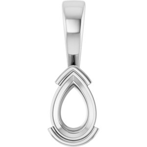 Continuum Sterling Silver 9x6 mm Pear Charm/Pendant Mounting – image 2