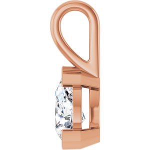 10K Rose Gold 9x6 mm Pear Charm/Pendant Mounting – image 5