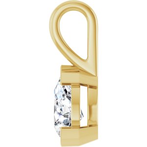 10K Yellow Gold 9x6 mm Pear Charm/Pendant Mounting – image 5