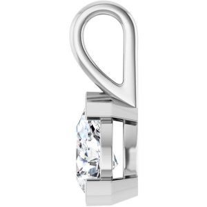14K X1 White Gold 9x6 mm Pear Charm/Pendant Mounting – image 5