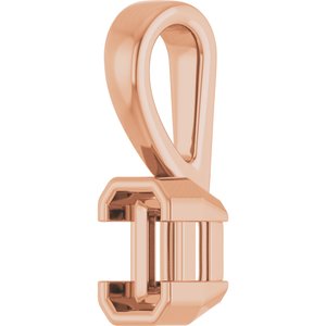 10K Rose Gold 5x3 mm Emerald Charm/Pendant Mounting – image 4