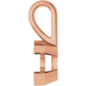 10K Rose Gold 7.4 mm Round Charm/Pendant Mounting – image 6