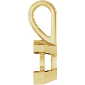 10K Yellow Gold 7.4 mm Round Charm/Pendant Mounting – image 6