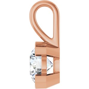 14K Rose Gold 7.4 mm Round Charm/Pendant Mounting – image 5
