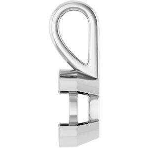 Sterling Silver 7.4 mm Round Charm/Pendant Mounting – image 6