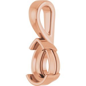 10K Rose Gold 9x6 mm Pear Charm/Pendant Mounting – image 4