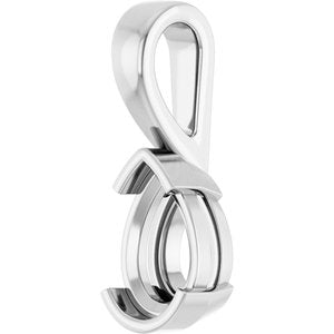 10K White Gold 9x6 mm Pear Charm/Pendant Mounting – image 4