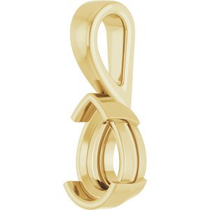 10K Yellow Gold 9x6 mm Pear Charm/Pendant Mounting – image 4