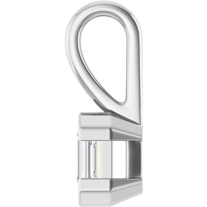 14K X1 White Gold 5x3 mm Emerald Charm/Pendant Mounting – image 5