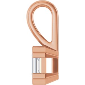 10K Rose Gold 5x3 mm Emerald Charm/Pendant Mounting – image 5