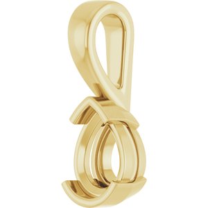 14K Yellow Gold 8x6 mm Pear Charm/Pendant Mounting – image 4