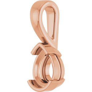 18K Rose Gold 8x6 mm Pear Charm/Pendant Mounting – image 4