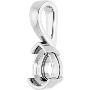 10K White Gold 8x6 mm Pear Charm/Pendant Mounting – image 4