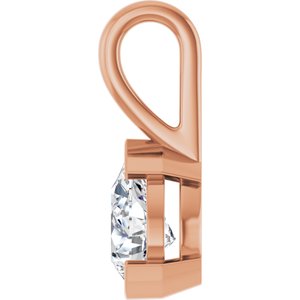 10K Rose Gold 8x6 mm Pear Charm/Pendant Mounting – image 5