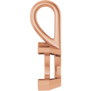 14K Rose Gold 8x6 mm Pear Charm/Pendant Mounting – image 6