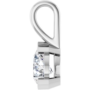 14K White Gold 8x6 mm Pear Charm/Pendant Mounting – image 5