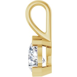 10K Yellow Gold 8x6 mm Pear Charm/Pendant Mounting – image 5
