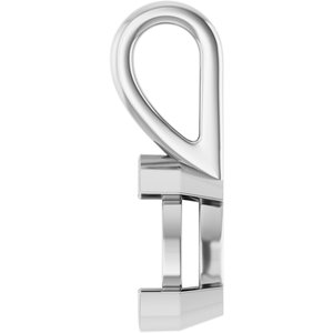 14K White Gold 8x5 mm Pear Charm/Pendant Mounting – image 6