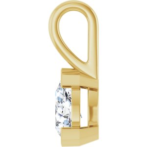 10K Yellow Gold 8x5 mm Pear Charm/Pendant Mounting – image 5