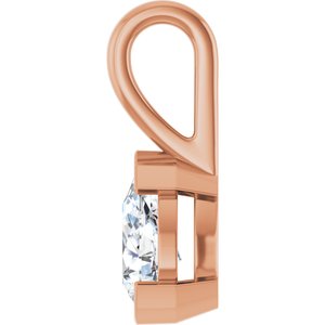 14K Rose Gold 8x5 mm Pear Charm/Pendant Mounting – image 5