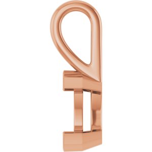 14K Rose Gold 8x5 mm Pear Charm/Pendant Mounting – image 6