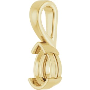 18K Yellow Gold 8x5 mm Pear Charm/Pendant Mounting – image 4