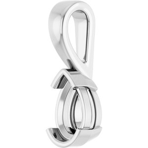 14K White Gold 8x5 mm Pear Charm/Pendant Mounting – image 4