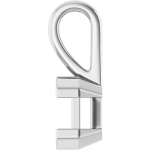 Continuum Sterling Silver 6x4 mm Emerald Charm/Pendant Mounting – image 6