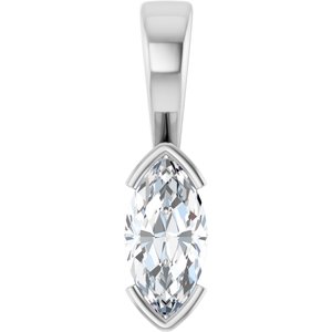 Sterling Silver 10x5 mm Marquise Charm/Pendant Mounting
