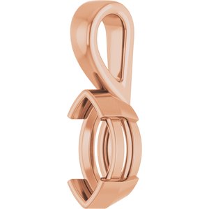 18K Rose Gold 10x5 mm Marquise Charm/Pendant Mounting – image 4