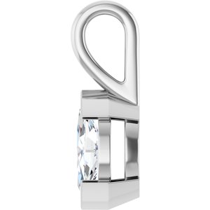 10K White Gold 10x5 mm Marquise Charm/Pendant Mounting – image 5