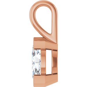 18K Rose Gold 10x5 mm Marquise Charm/Pendant Mounting – image 5