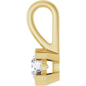 10K Yellow Gold 4.1 mm Round Charm/Pendant Mounting – image 5