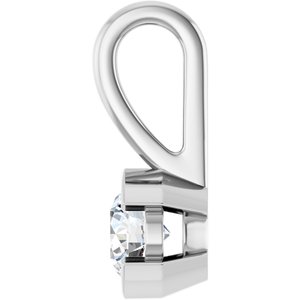 Platinum 4.1 mm Round Charm/Pendant Mounting – image 5