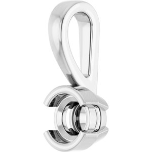 18K White Gold 4.1 mm Round Charm/Pendant Mounting – image 4