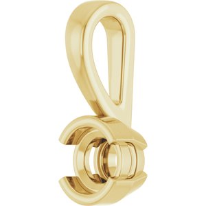 10K Yellow Gold 4.1 mm Round Charm/Pendant Mounting – image 4