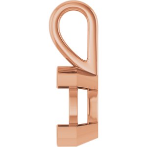 18K Rose Gold 8.5x6.5 mm Oval Charm/Pendant Mounting – image 6