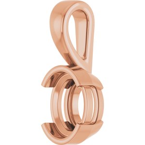 18K Rose Gold 8.5x6.5 mm Oval Charm/Pendant Mounting – image 4
