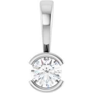 14K X1 White Gold 4.1 mm Round Charm/Pendant Mounting