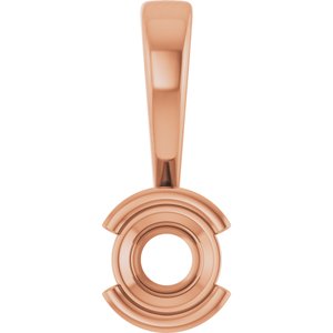 10K Rose Gold 4.1 mm Round Charm/Pendant Mounting – image 2