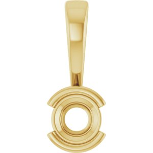 14K Yellow Gold 4.1 mm Round Charm/Pendant Mounting – image 2