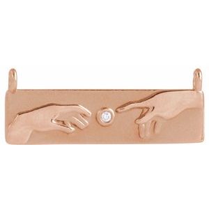 14K Rose Gold .0075 CT Lab-Grown Diamond Creation of Adam Necklace Center