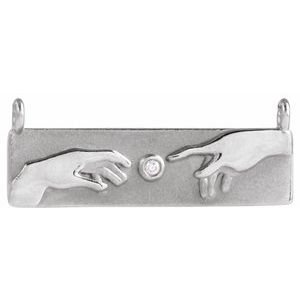 Platinum .0075 CT Natural Diamond Creation of Adam Necklace Center