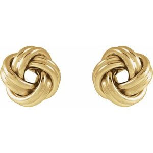 14K Yellow 8 mm Knot Earrings